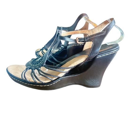 Söfft Black Hollow Wedge Heel Mandela Sandal 10m - Picture 3 of 16